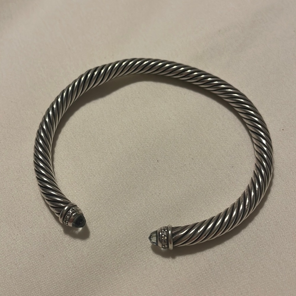 David Yurman green cable bracelet cuff 100% authentic